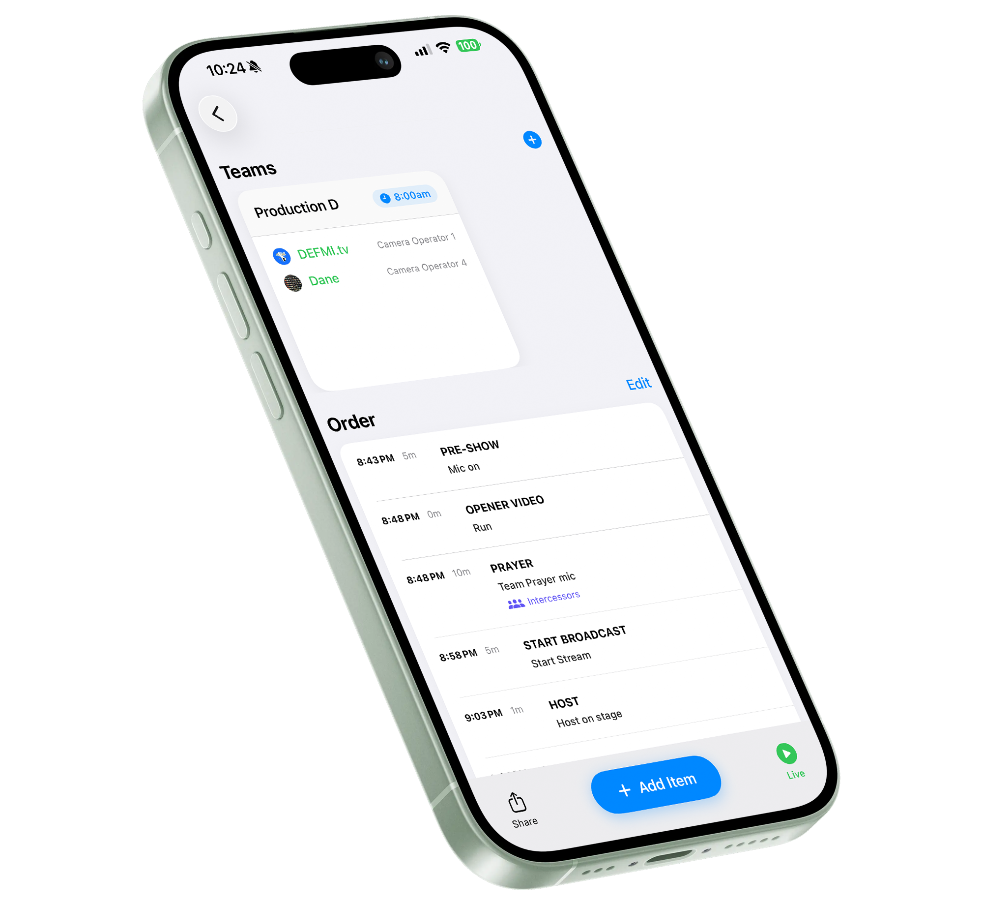 Service Planning Interface on Mobile